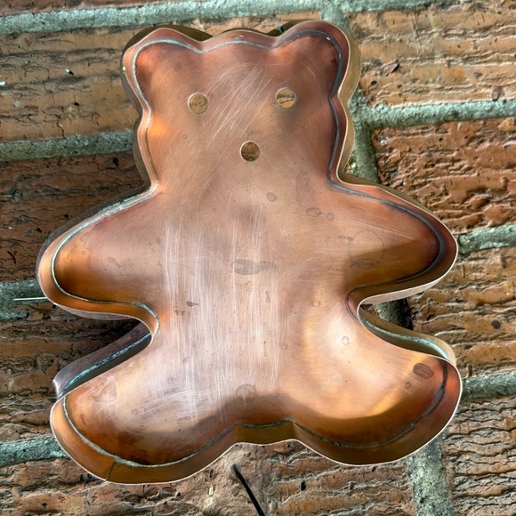 Vintage Cape Cod Copper Works XL Copper Cookie Cutter Teddy Bear Cutout - Picture 2 of 3